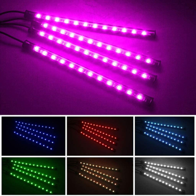 Benzi Ambientale 12LED Auto 8 Culori Telecomanda