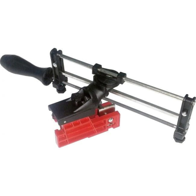 Dispozitiv de ascutit lanturi drujba cu fixare pe lama, dispozitiv manual