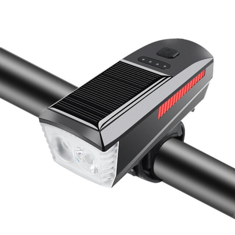 Far Bicicleta FY327 cu Claxon Incarcare Solara 4 Moduri Iluminare