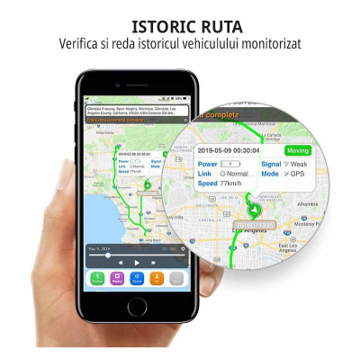 Gps Tracker Auto Localizare LBS+AGPS SIM Interior