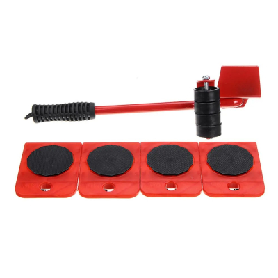 Kit Mutat Mobilier 4 Platforme cu roti  + 1 Parghie metalica