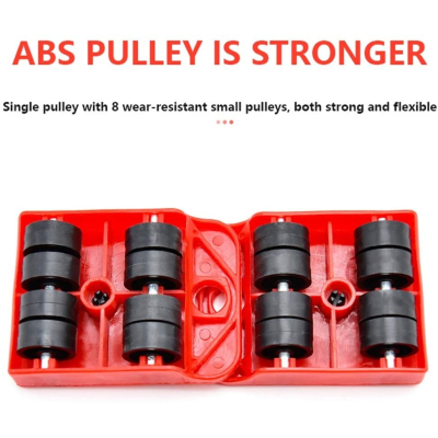 Kit Mutat Mobilier 4 Platforme cu roti  + 1 Parghie metalica