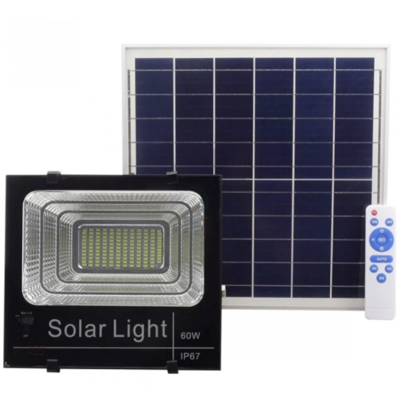 Kit Proiector 50W LED SMD JNI cu Panou Solar Si Telecomanda