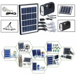 Kit solar GD-Lite 7 este dotat cu dispozitive USB cu 3 becuri si leduri