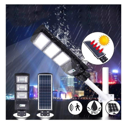 Lampa Stradala 180W LED SMD 8 CASETE Cu Panou Solar si Telecomanda