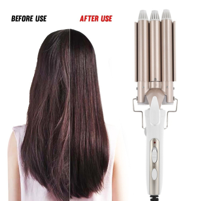 Ondulator pentru Par in Valuri 3 Tuburi Ceramice