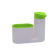 Organizator pentru chiuveta 2in1 plastic, alb/verde