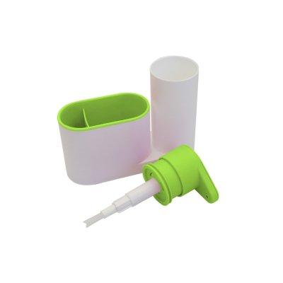 Organizator pentru chiuveta 2in1 plastic, alb/verde