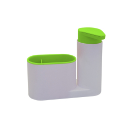 Organizator pentru chiuveta 2in1 plastic, alb/verde