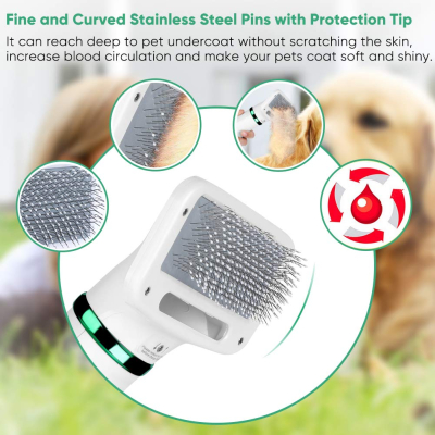 Perie cu feon 2 in 1 pentru caini si pisici , Uscator de par pentru animale