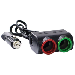 Priza auto 12V Olesson 1631 cu 3 intrari 120W negru