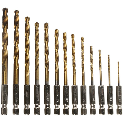 Set 13 Burghie cu cap BIT Prindere Hexagonala Otel 1.5-6.5 mm OFF