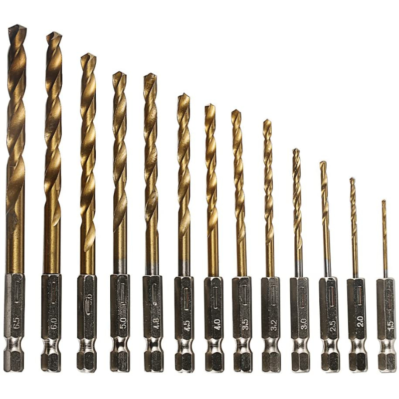 Set 13 Burghie cu cap BIT Prindere Hexagonala Otel 1.5-6.5 mm SC