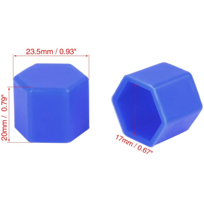 Set 20 capace prezoane 17" ALBASTRE din Silicon pentru jante