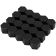 Set 20 capace prezoane 17" NEGRE din Silicon pentru jante