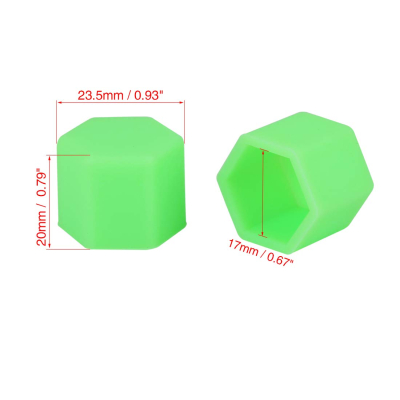 Set 20 capace prezoane 17 VERZI din Silicon pentru jante