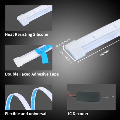 Set 2 Benzi LED Semnlaizare Usa Masina