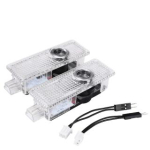 Set 2 Holograme LED cu LOGO AUDI pentru Portiere