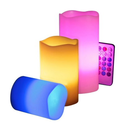 Set 3 lumanari cu LED si telecomanda, Luma Candles