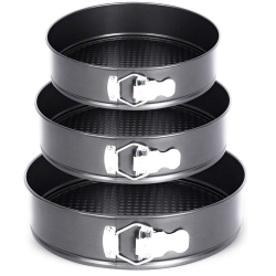 Set 3 tavi de tort cu dimensiuni diferite si fund detasabil 22-24-26