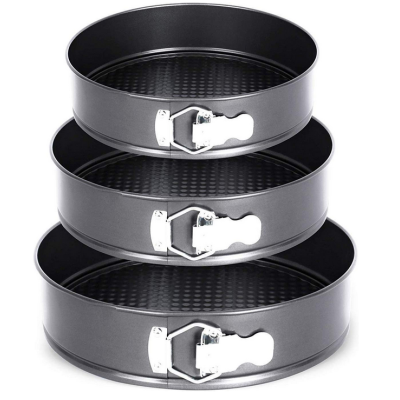 Set 3 tavi de tort cu dimensiuni diferite si fund detasabil 22-24-26
