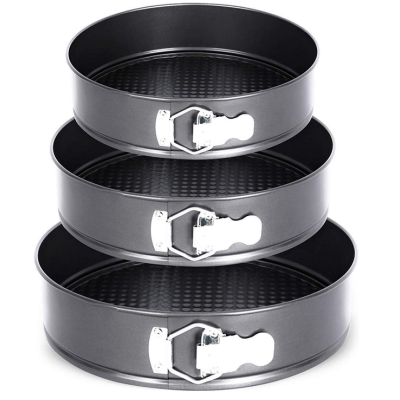 Set 3 tavi de tort cu dimensiuni diferite si fund detasabil 22-24-26
