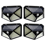Set 4 Lampi ULTRA 100 LED Solare cu senzor de miscare si lumina 3 moduri ILUMINARE 