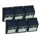 Set 6 Lampi BRIGHT 30 LED Solare cu senzor de miscare si lumina 1 mod ILUMINARE