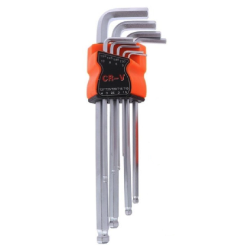 Set 9 chei hexagonale tip imbus cu capat sferic LUNGI 1.5-10mm
