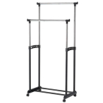 UB Stender Mobil Dublu  Supor Metalic pentru Haine si Umerase 