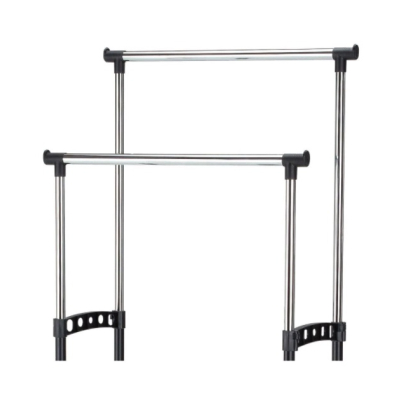 UB Stender Mobil Dublu  Supor Metalic pentru Haine si Umerase 