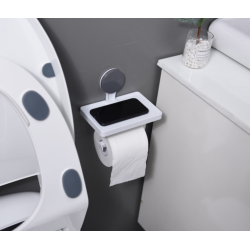 Suport hartie igienica NO:214 cu fixare pe perete cu raft pentru telefon