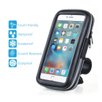 Suport husa telefon pentru bicicleta LX-01 rezistent apa si socuri touchscreen 360* rotativ negru XL