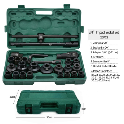 Trusa 26 Tubulare Mari 3/4 " Camion 21 - 65 mm in 6 laturi 