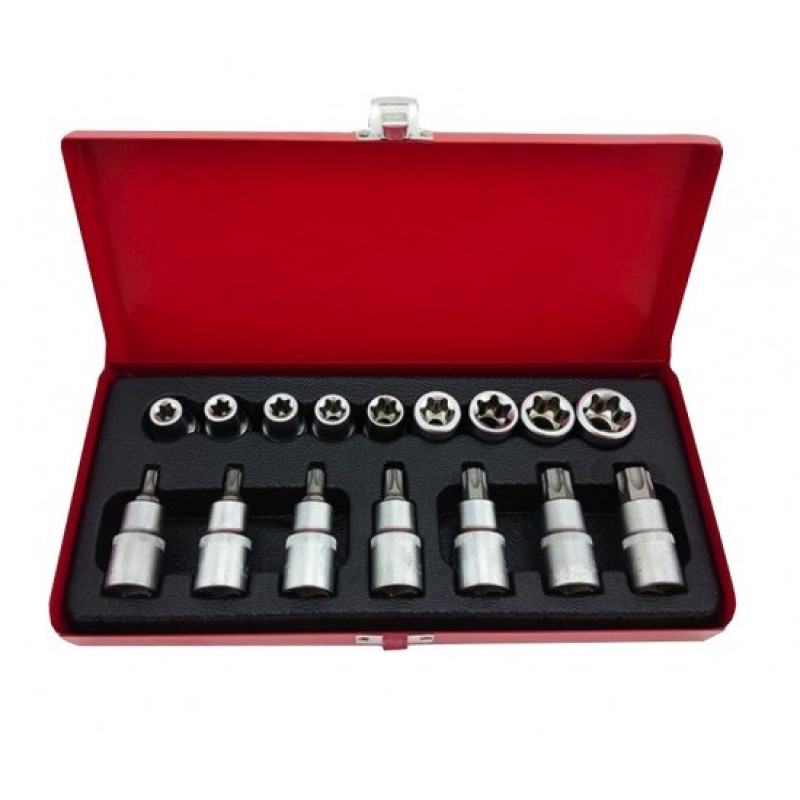 Trusa MLG-2029 16 piese 1/2 chei tubulare capete biti torx