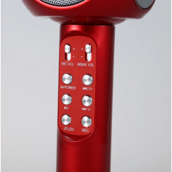 Microfon Karaoke Wireles cu Boxa si Lumini