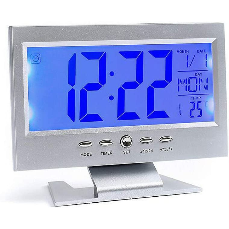 Ceas cu ecran LCD DS 8082 Argintiu