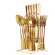 Set 24 piese tacamuri AURII cu suport otel inoxidabil