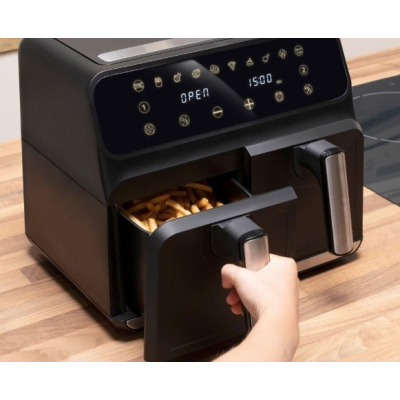 Friteuza cu aer cald dublu compartiment panou tactil digital putere 3000W