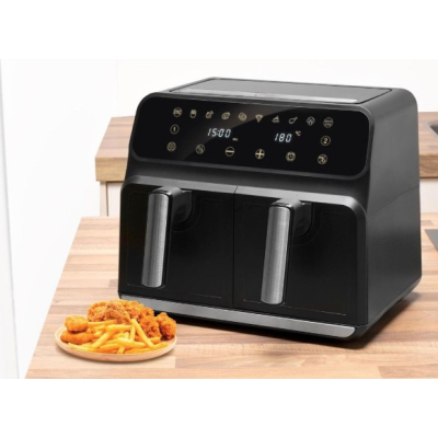 Friteuza cu aer cald dublu compartiment panou tactil digital putere 3000W
