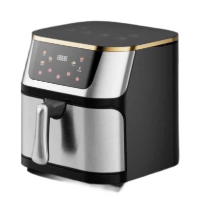 Friteuza cu aer cald Airfryer fara ulei ecran digital tactil functii de gatire presetate sertar cu geam transparent