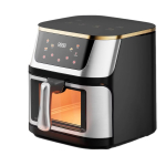 Friteuza cu aer cald Airfryer fara ulei ecran digital tactil functii de gatire presetate sertar cu geam transparent