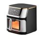 Friteuza cu aer cald Airfryer fara ulei ecran digital tactil functii de gatire presetate sertar cu geam transparent