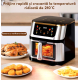 Friteuza cu aer cald Airfryer fara ulei ecran digital tactil functii de gatire presetate sertar cu geam transparent