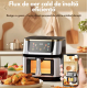 Friteuza cu aer cald Airfryer fara ulei ecran digital tactil functii de gatire presetate sertar cu geam transparent