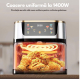Friteuza cu aer cald Airfryer fara ulei ecran digital tactil functii de gatire presetate sertar cu geam transparent