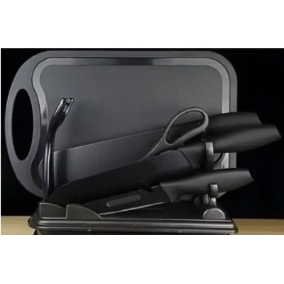 Set bucatarie complet 7 in 1 cutite foarfeca curatator tocator si suport Organizator