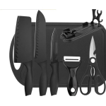 Set bucatarie complet 7 in 1 cutite foarfeca curatator tocator si suport Organizator