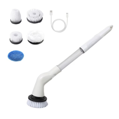 Perie electrica de curatare 5 capete interschimbabile alb 50cm