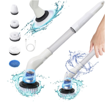 Perie electrica de curatare 5 capete interschimbabile alb 50cm